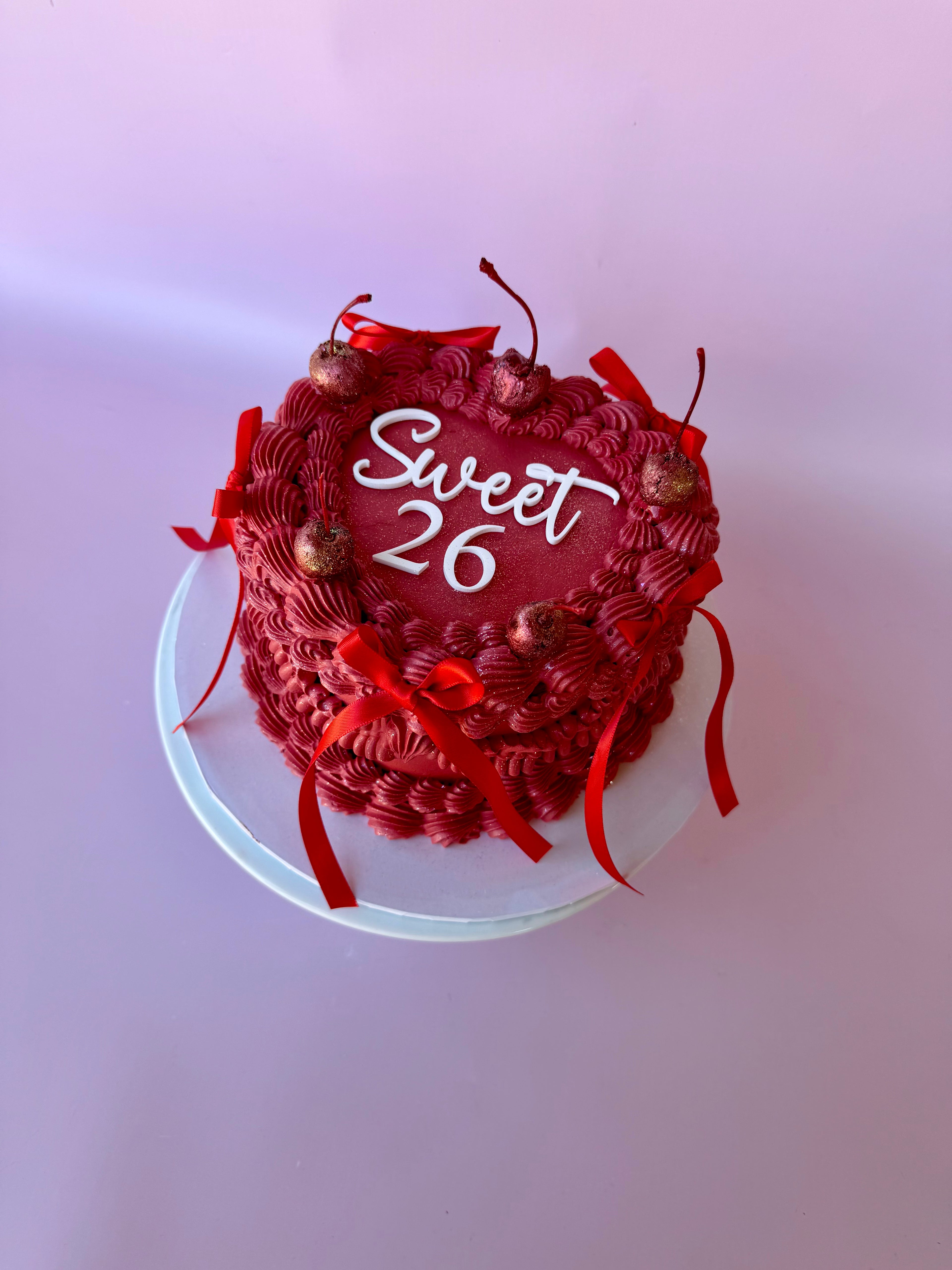 Heart Of Bows Cake