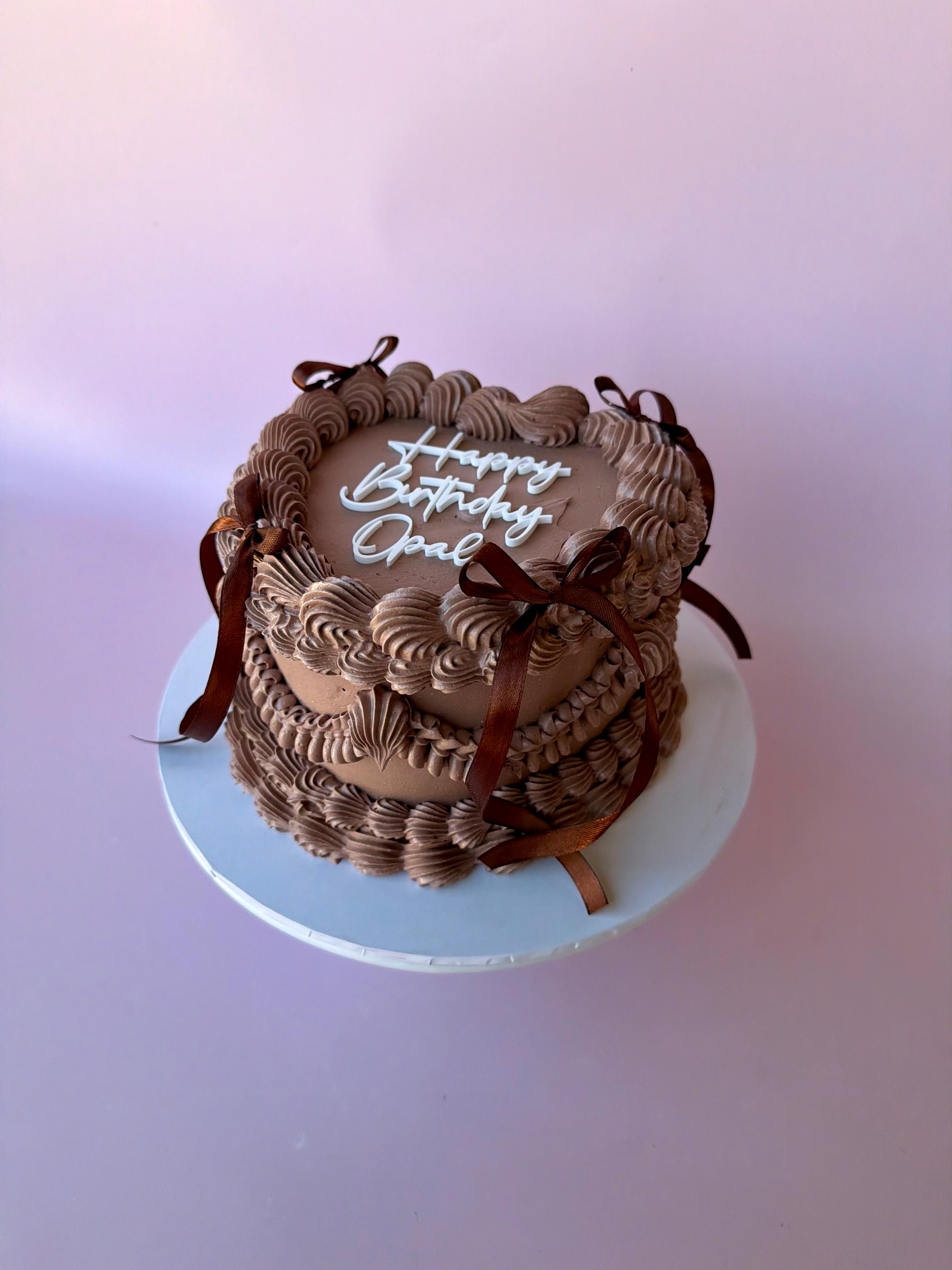 Heart Of Bows Cake