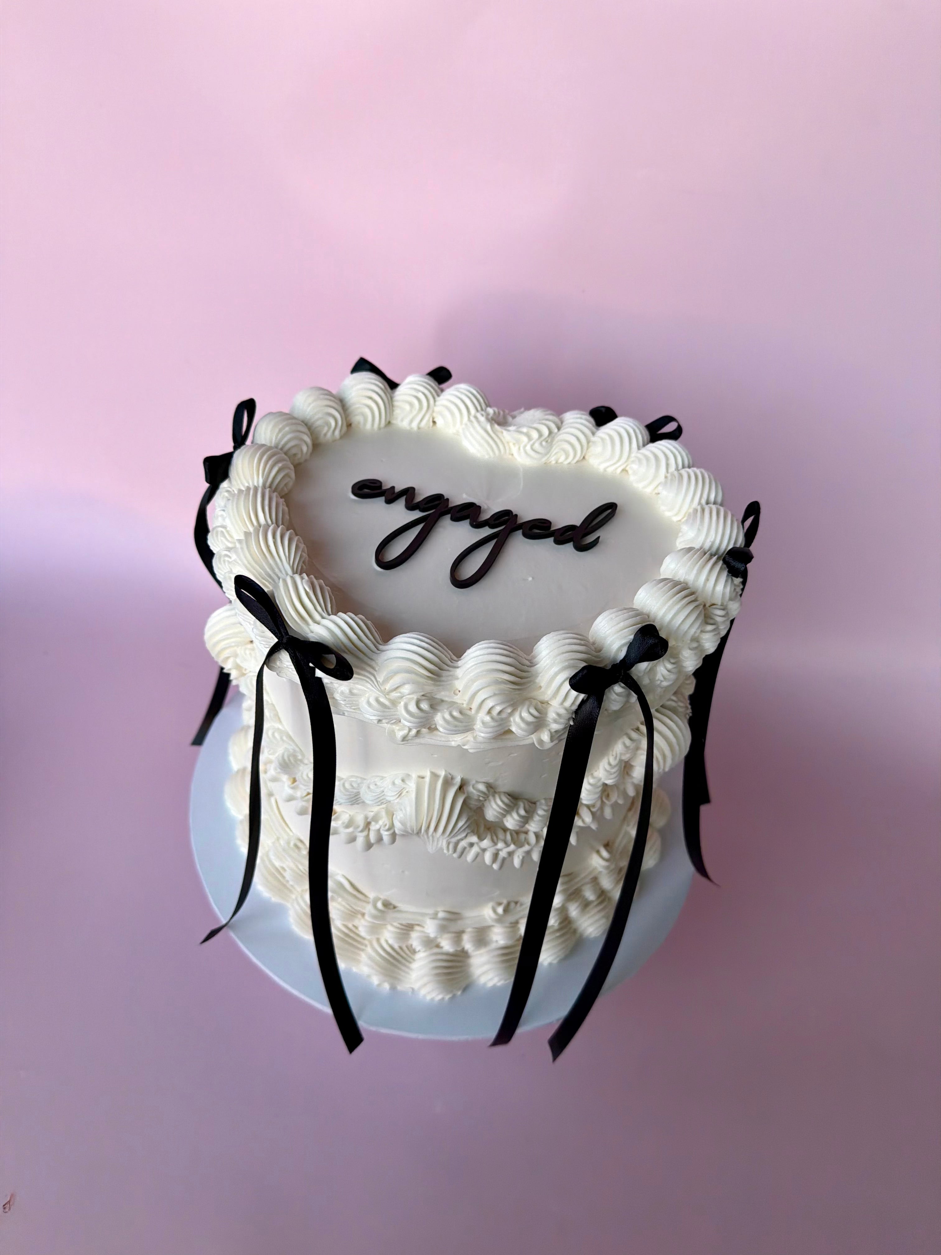 Heart Of Bows Cake