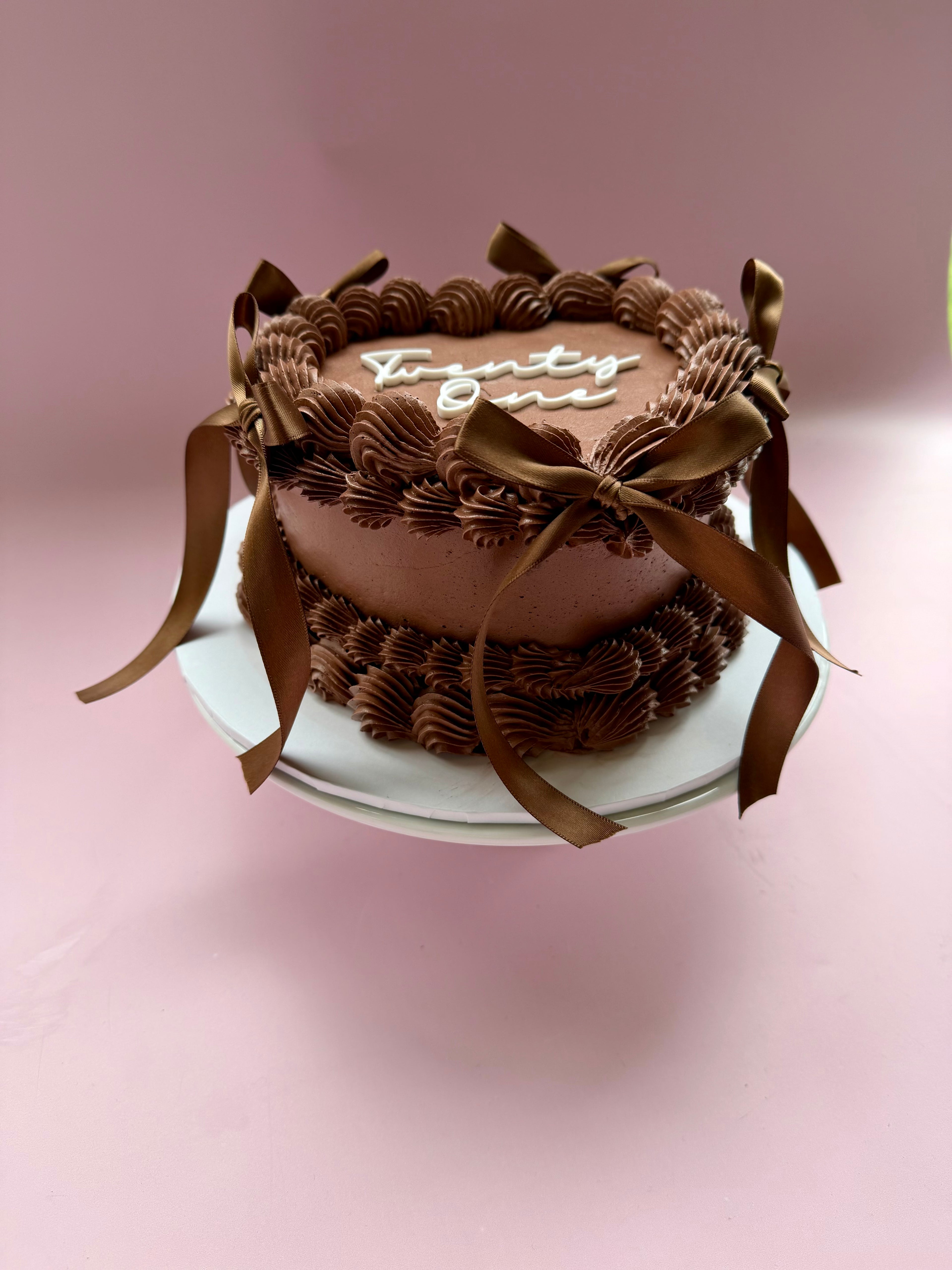 Heart Of Bows Cake