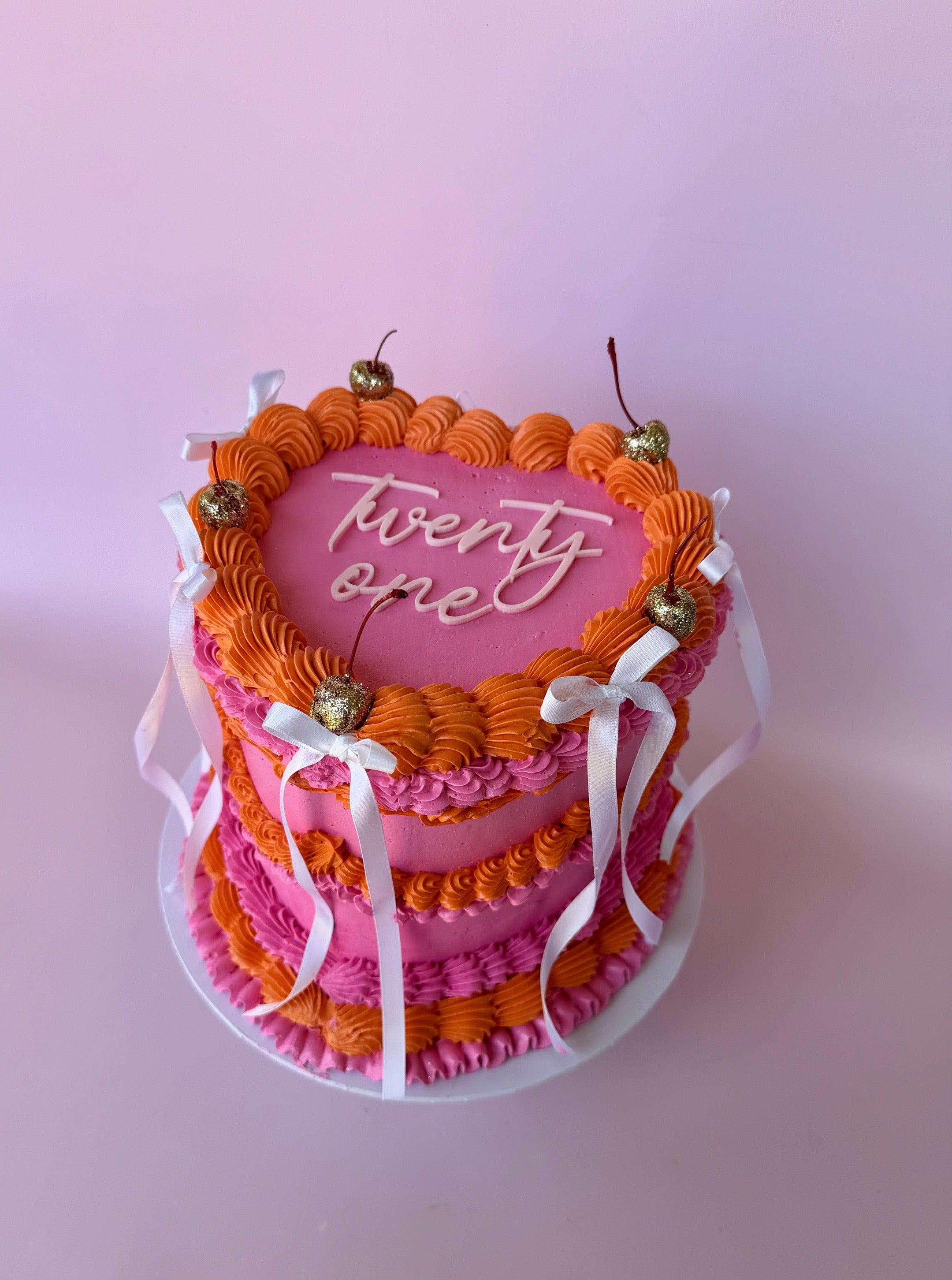 Signature Bow & Cherry Cake