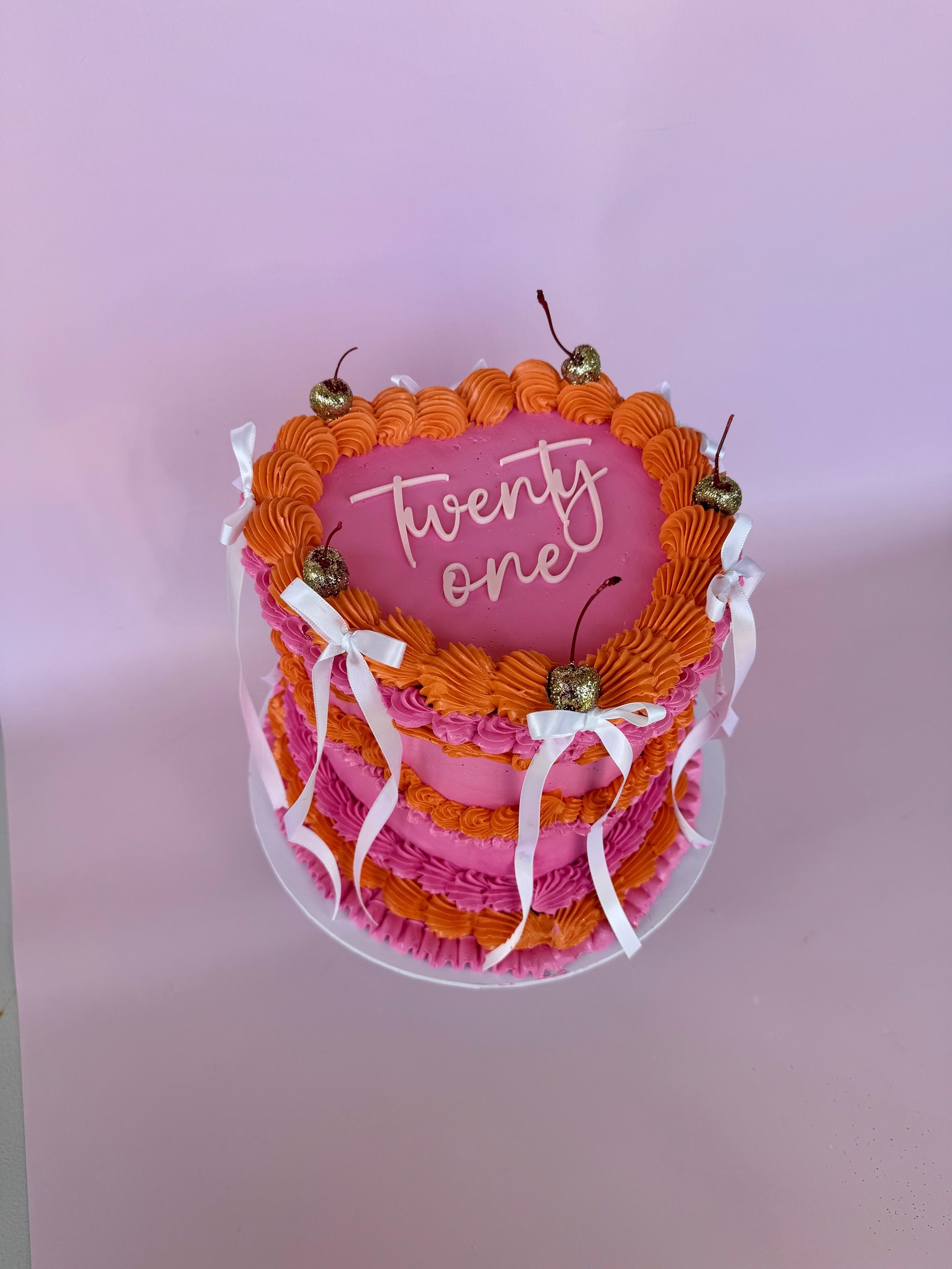 Signature Bow & Cherry Cake