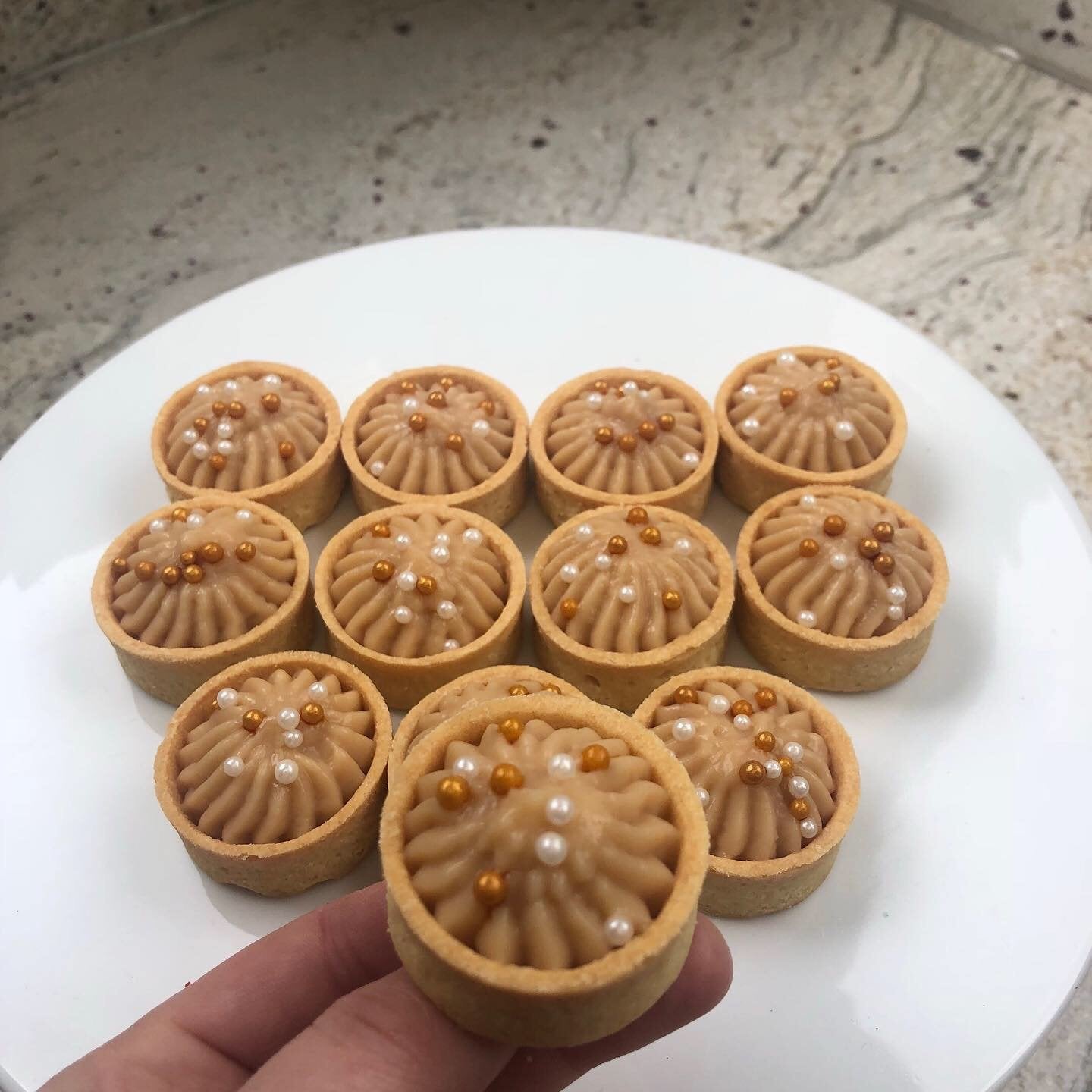 Salted Caramel Custard Tarts