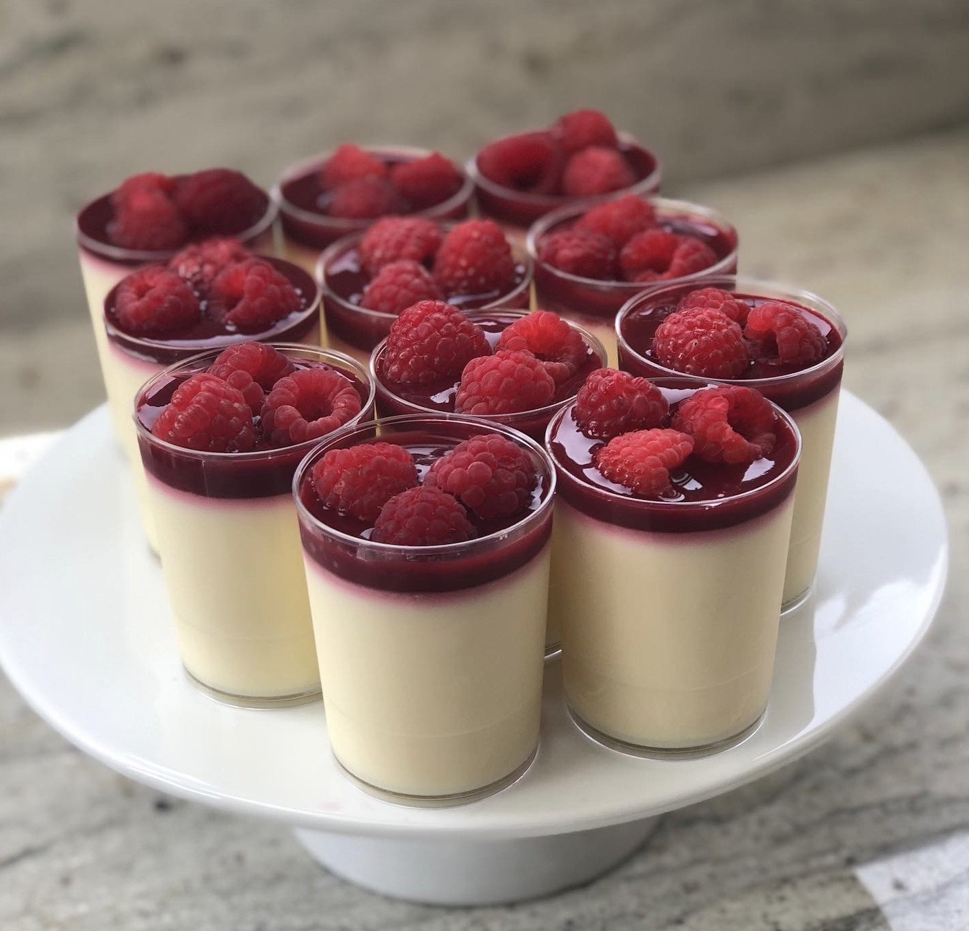 White Chocolate Raspberry Panna Cotta - Standard