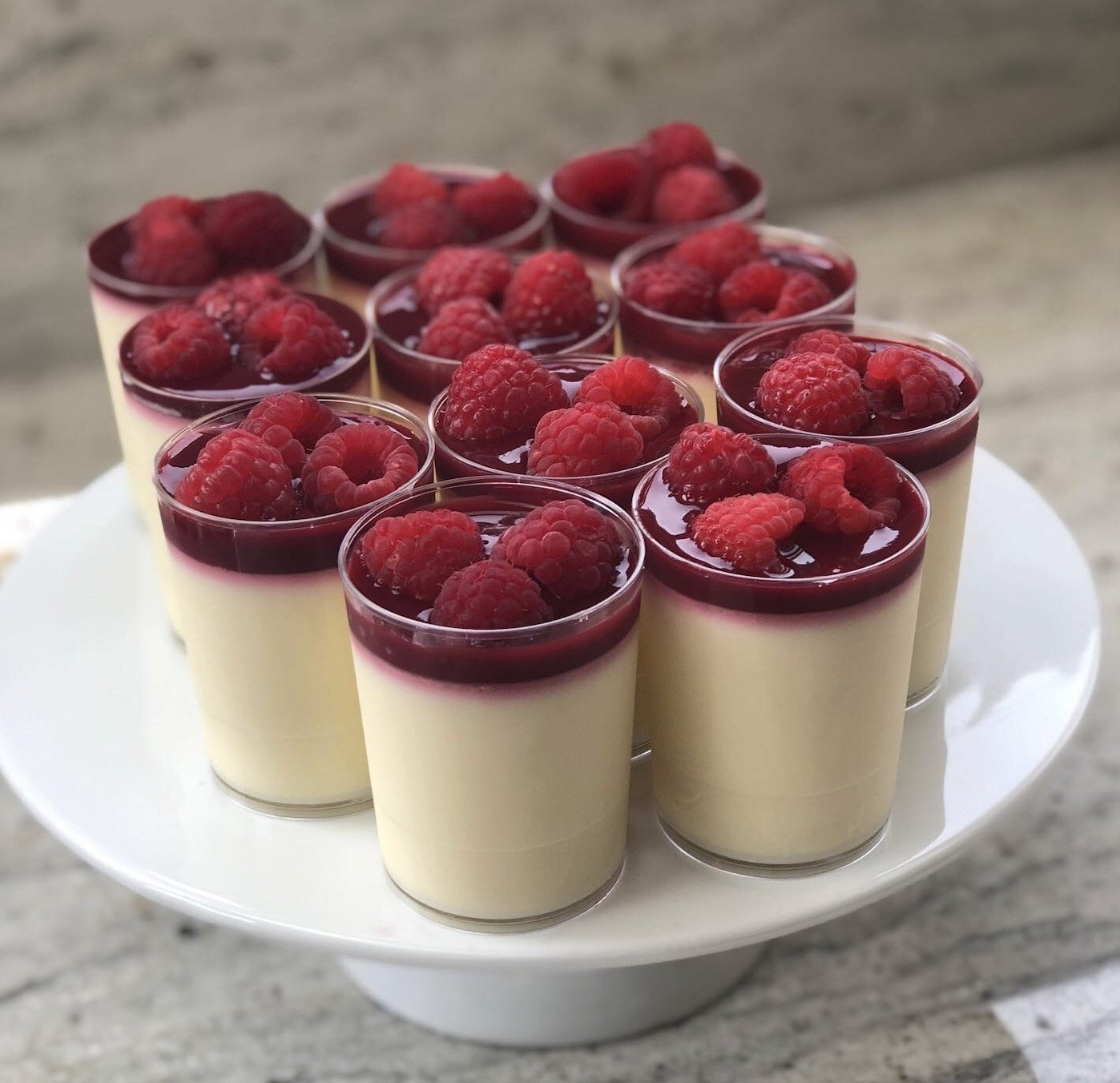 White Chocolate Raspberry Panna Cotta - Standard