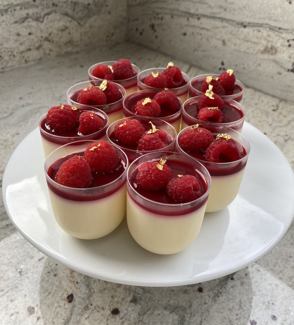 White Chocolate Raspberry Panna Cotta - Mini