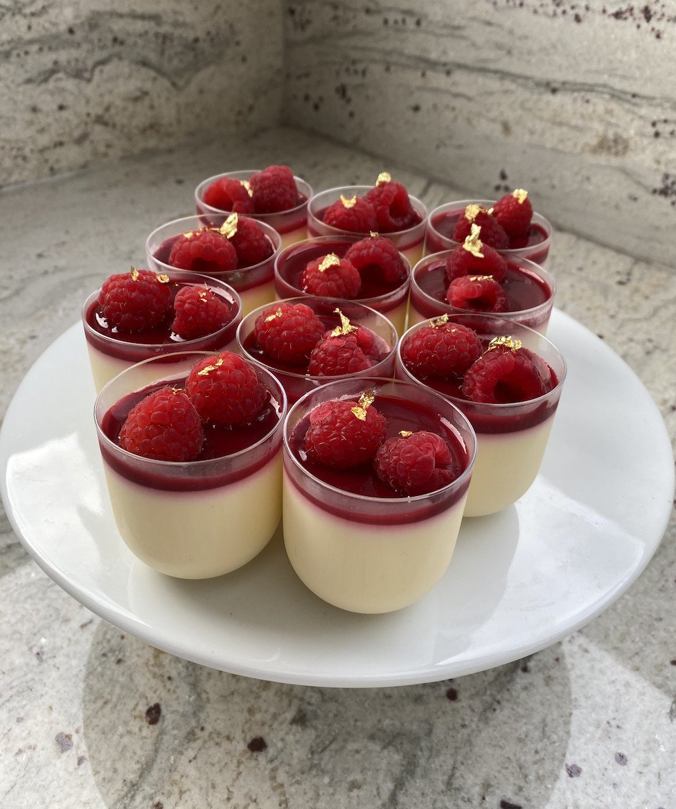 White Chocolate Raspberry Panna Cotta - Mini