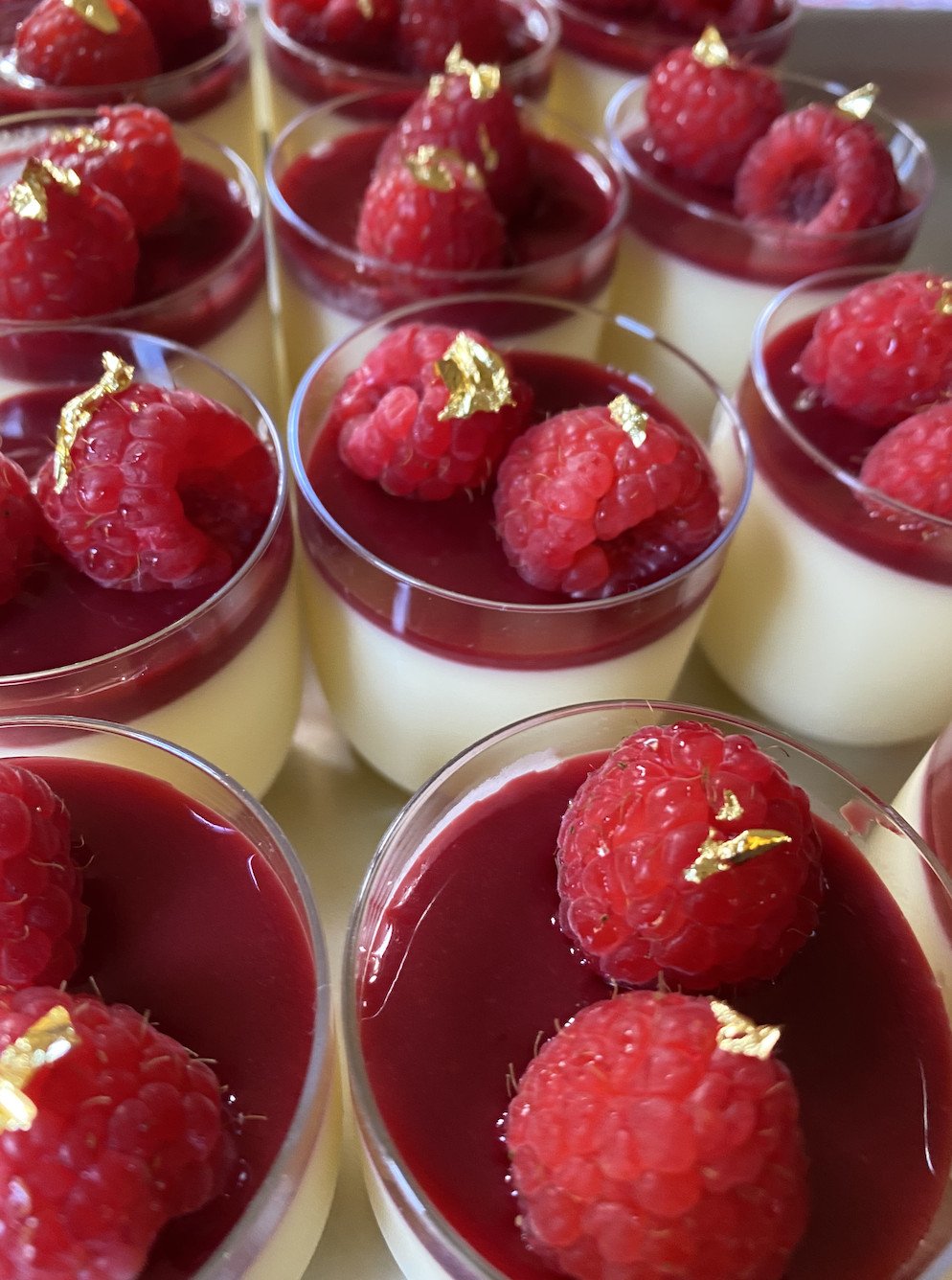 White Chocolate Raspberry Panna Cotta - Mini