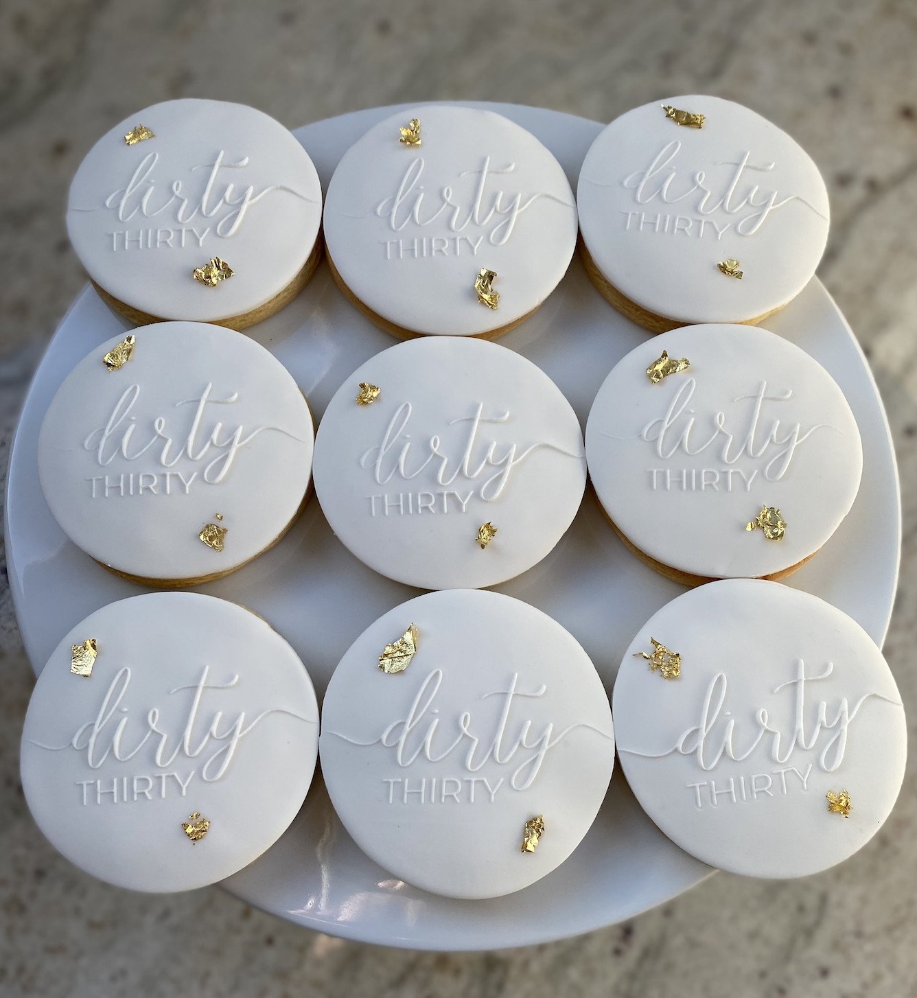 Dirty Thirty Cookies