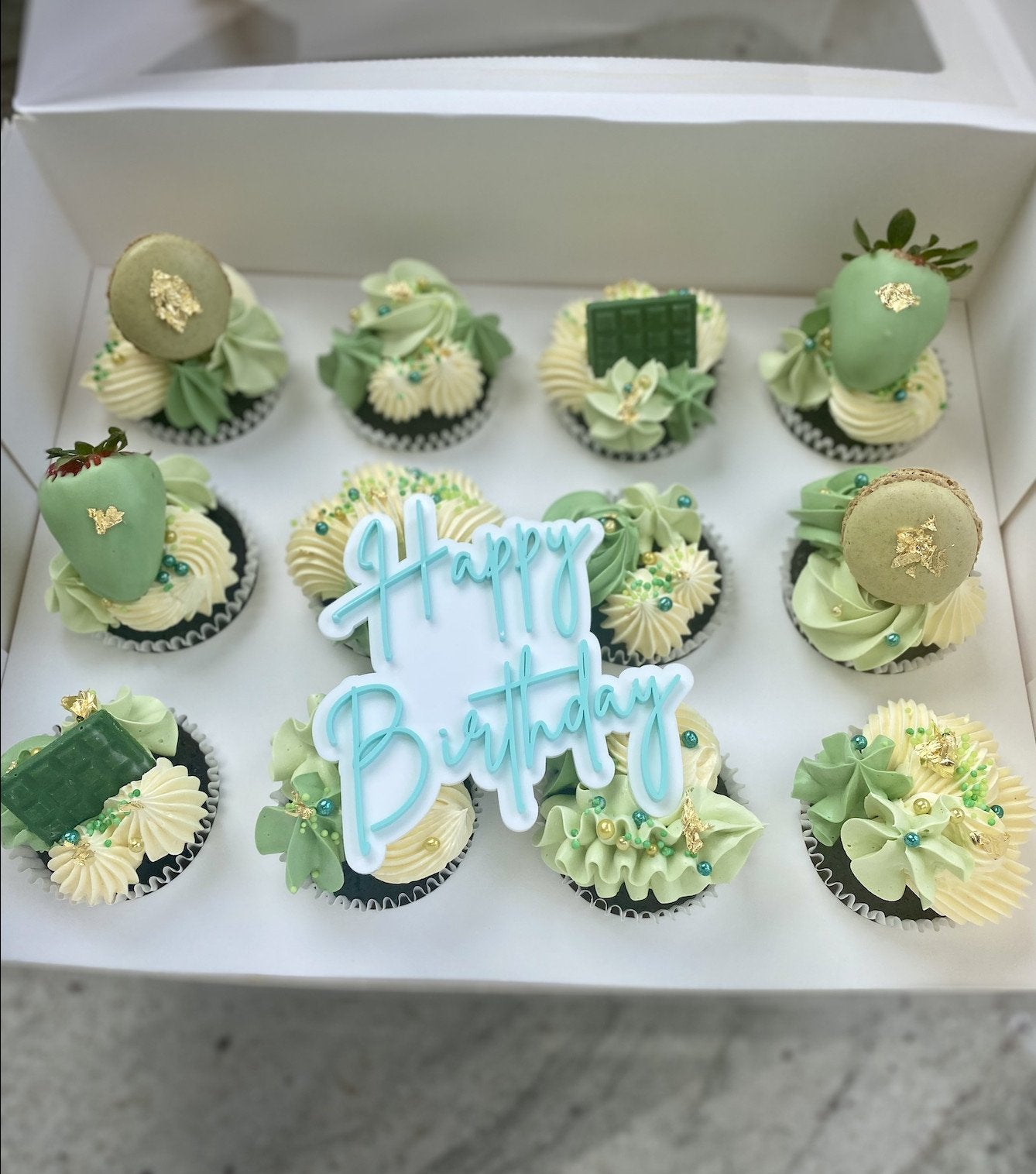 Deluxe Birthday Cupcakes- 12 Pack