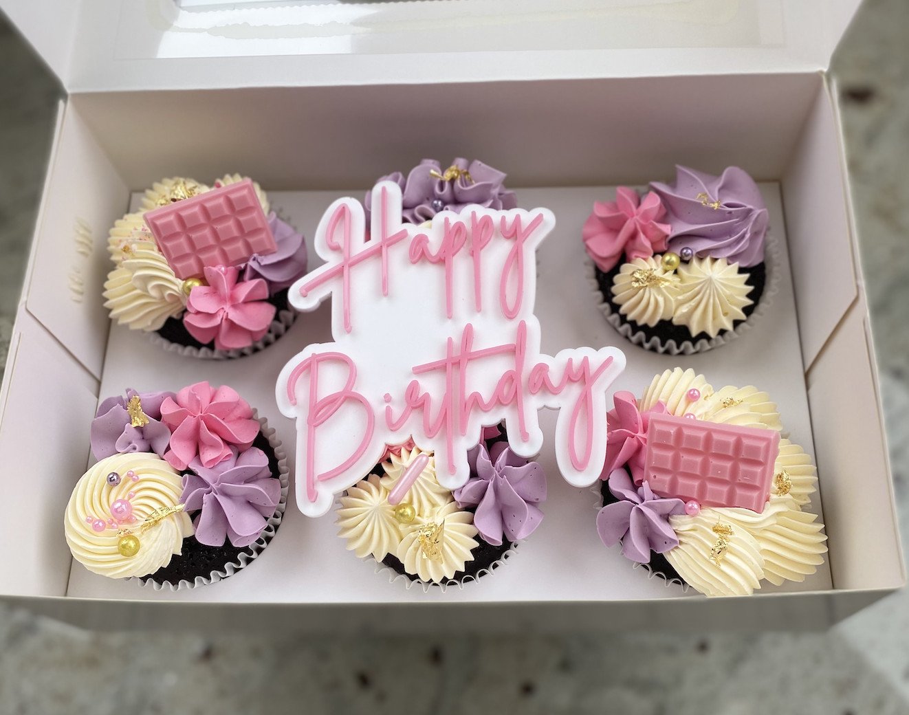 Deluxe Birthday Cupcakes- 6 pack