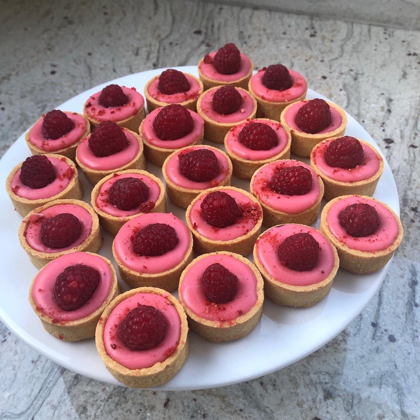 White Chocolate Raspberry Tarts