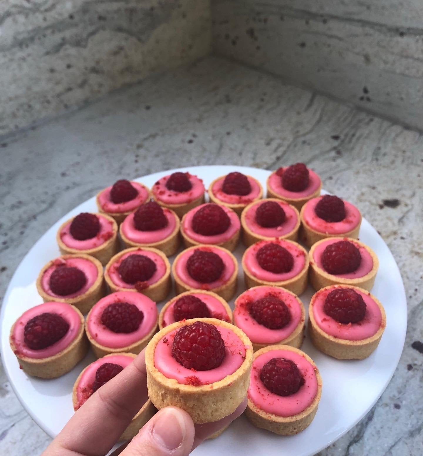White Chocolate Raspberry Tarts