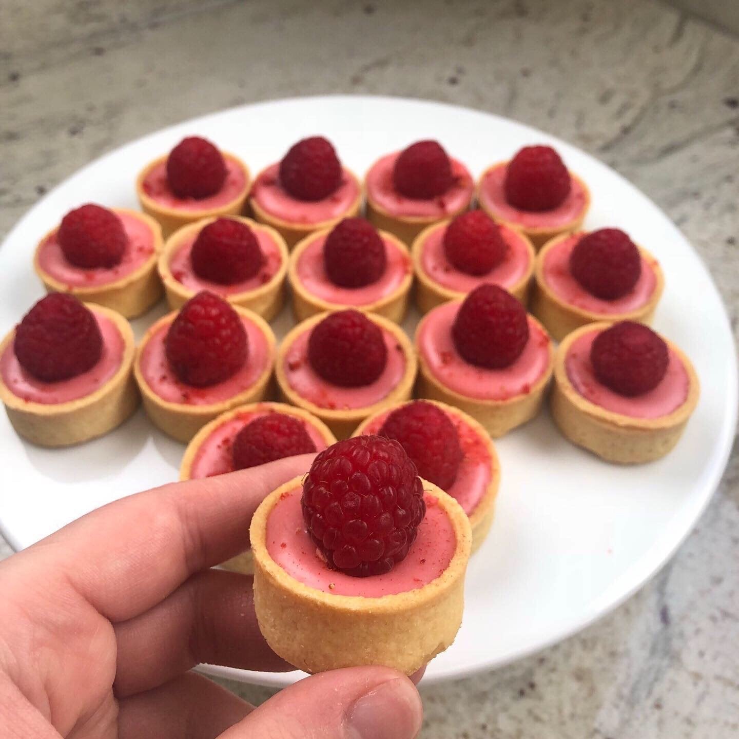 White Chocolate Raspberry Tarts