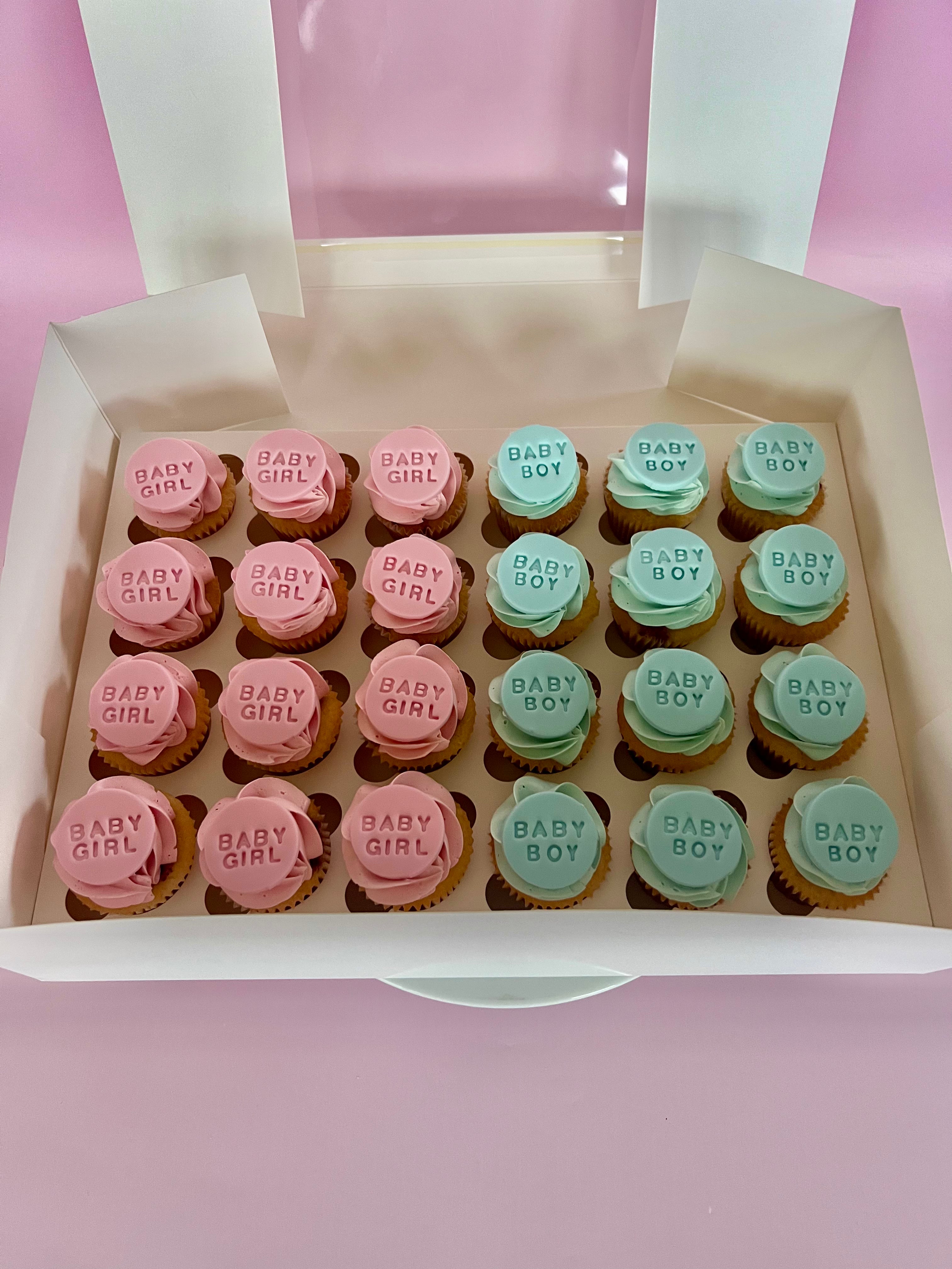 Baby Boy & Baby Girl Mini Cupcakes