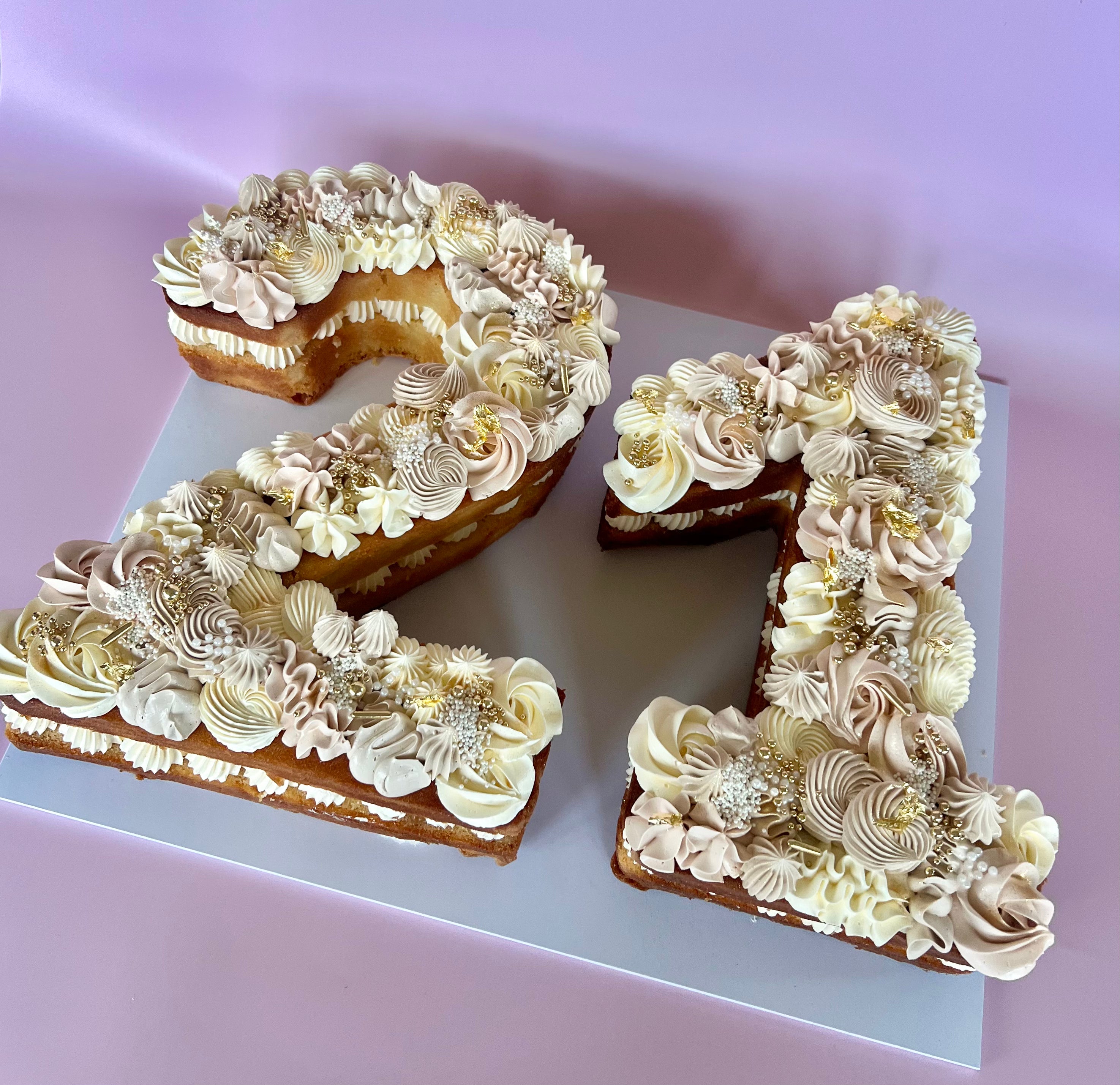 NUMBER/ LETTER CAKE- PIPING ONLY